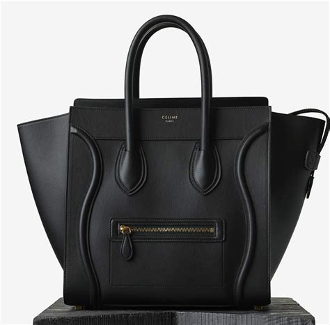 celine luggage black grained|celine luggage small price.